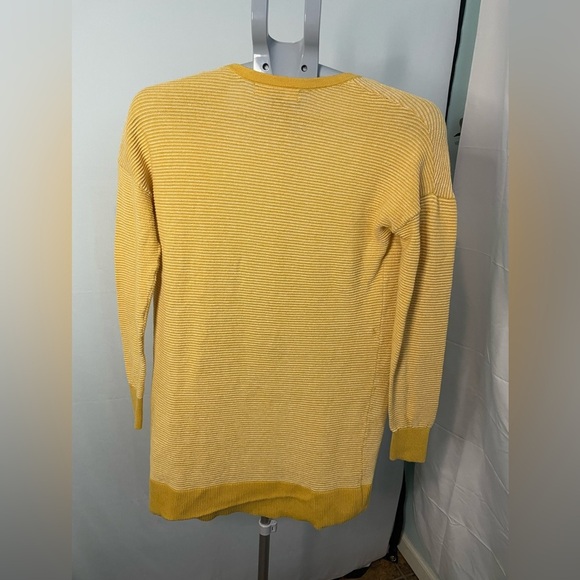 Marled‎ reunited clothing Mustard Yellow Open Front Longline Knit Cardigan XS - Picture 3 of 5